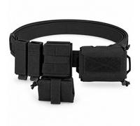 Cintura Tattica Modulare,Kit Cintura Molle Tasche Porta Caricatori | Set Completo,Cintura Interna ed Esterna,Tasche Caricatori 5,56 e 9 mm,Mini Dump Pouch,Tasca Medica