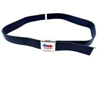 Cintura tela blu Vega alta 2V75 con fibbia 118 82714536