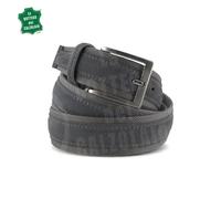 CINTURA TELA E CAMOSCIO GRIGIO SCURO