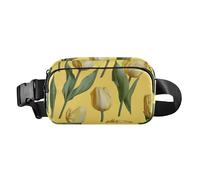 Cintura toracica Marsupio Fiore Unico Giallo Fanny Pack Crossbody Sling Bags Grande Capacità Viaggio Passaporto Portafoglio, Colore 01, 1 Size