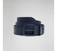 Cintura uomo bikkembergs bkcu00591m belts in pelle blu punzonata
