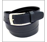 Cintura Uomo Elegante di vera Pelle in Blu Saffiano Cinta da Cerimonia Classica