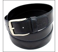 Cintura Uomo Elegante in vera Pelle Blu Lucido Cinta da di Cerimonia Classica