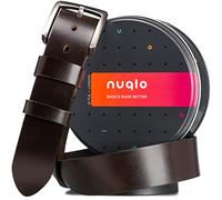 Cintura Uomo Pelle vera | No Logo | Cuoio di prima scelta | Fibbia in metallo spazzolato | Resistente all’usura e ai graffi