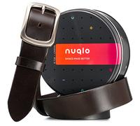 Cintura Uomo Pelle vera | No Logo | Cuoio di prima scelta | Fibbia in metallo spazzolato | Resistente all’usura e ai graffi