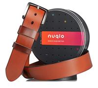 Cintura Uomo Pelle vera | No Logo | Cuoio di prima scelta | Fibbia in metallo spazzolato | Resistente all’usura e ai graffi