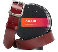 Cintura Uomo Pelle vera | No Logo | Cuoio di prima scelta | Fibbia in metallo spazzolato | Resistente all’usura e ai graffi