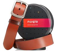 Cintura Uomo Pelle vera | No Logo | Cuoio di prima scelta | Fibbia in metallo spazzolato | Resistente all’usura e ai graffi