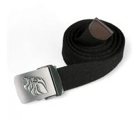 cintura uomo regolabile in poliestere e cotone colore nero fibbia resistente lunghezza personalizzabile confortevole h 4 cm