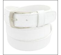 Cintura Uomo vera Pelle Bianca Cinta Donna in Cuoio Sportiva Casual di da 3,5 cm