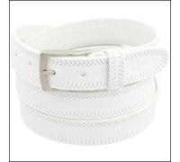Cintura Uomo vera Pelle Bianca Cinta Donna in Cuoio Sportiva Casual di da 3 cm
