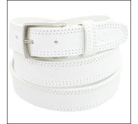 Cintura Uomo vera Pelle Bianca Cinta Donna in Cuoio Sportiva Casual di da 3 cm e
