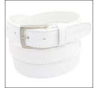 Cintura Uomo vera Pelle Bianca Cinta Donna in Cuoio Sportiva Casual di da 3 cm w