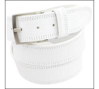 Cintura Uomo vera Pelle Bianca Cinta Donna in Cuoio Sportiva Casual di da 4 cm r