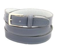 Cintura Uomo vera Pelle Grigia Cinta Donna in Cuoio Sportiva Casual di da 3 cm