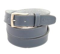 Cintura Uomo vera Pelle Grigia Cinta Donna in Cuoio Sportiva Casual di da 3 cm