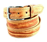 Cintura Uomo vera Pelle Marrone Cinta Donna in Cuoio Sportiva di 3,5 da Ragazzo