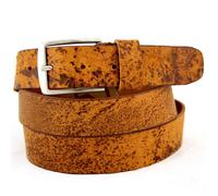 Cintura Uomo vera Pelle Marrone Cinta Donna in Cuoio Western da Cowboy di 3,5cm