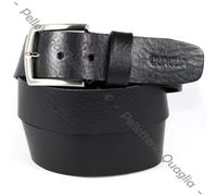 Cintura Uomo vera Pelle Nera Cinta Donna in Cuoio Sportiva Casual di da 4 cm c0