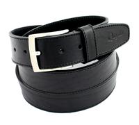 Cintura Uomo vera Pelle Nera Cinta Donna in Cuoio Sportiva Casual di da 4 cm c1