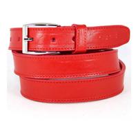 Cintura Uomo vera Pelle Rossa Cinta Donna in Cuoio Sportiva di 3 cm da Ragazzo