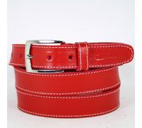 Cintura Uomo vera Pelle Rossa Cinta Donna in Cuoio Sportiva Ragazzo di da 3 cm w