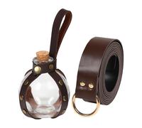 Cintura vichinga Cintura in pelle PU con bottiglia di pozione 190 cm con
