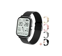 (Cintura Web nera) Nuovo smartwatch 2025 per adulti, schermo a colori da 1,69", touch screen completo,