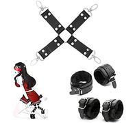 Cintura yoga in peluche nera del polsino e maschera per gli occhi per i giochi del polso e della caviglia