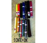 CINTURE COLORATE DI PASSAGGIO MONO E BICOLORE KARATE - JUDO ECC 5 PZ = € 20,00