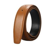 Cinture da 3,3cm Senza Fibbia con Fibbia ad Ardiglione Cinture da Uomo in Pelle nera Senza Cinturino con Fibbia, Cachi