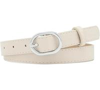 Cinture da Donna Cintura da Donna Versatile Pelle Pu Ovale in Lega Metallo Fibbia Ad Ardiglione Jeans Vestito Cinture Casual per Ragazze, Beige, Yk pu 2.4cm X106cm