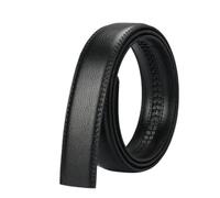 Cinture da Uomo con Fibbia Automatica Senza Fibbia Cintura da 3,5cm Corpo Senza Fibbia Cintura da Jeans con Cinturino in Pelle Maschile Larga, Nero