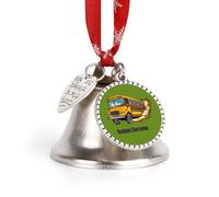 Cinture di sicurezza Tutti Scuolabus Natale Jingle Bells Albero Appeso Ornamento Campana di Natale Ciondolo Festa Festival Decor Love Bell