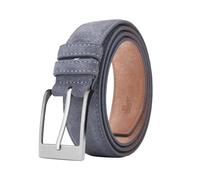 Cinture in pelle di mucca for uomo e donna, cinture in pelle con fibbia ad ardiglione, jeans a quadri(100cm-39.37in,Blue)