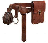 Cinture medievali Cavalieri vichinghi Borse in vita con cambio allentato Cinture retrò rinascimentali Abiti di ruolo di Halloween Puntelli con fibbia,