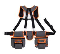 Cinture Portautensili Da Uomo | Cintura Multifunzione | Fascia Regolabile Con Bretelle E 19 Tasche Organizzatore Per Lavori Edili Idraulici Elettrici E Manutenzione Esterna