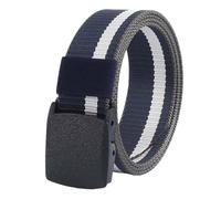 Cinture senza fori da uomo, cintura con fibbia in nylon | Cintura in nylon da 49 pollici Cintura da lavoro,Cintura scorrevole a strisce elastiche senza fori per gli uomini, uso quotidiano, Blu marino