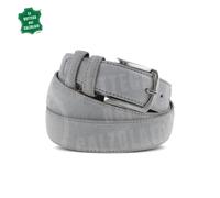 Cintura di pelle scamosciata color grigio chiaro artigianale made in Italy