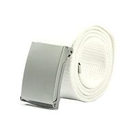 Cinture uomo/donna Cintura in tela Colore Nylon Cintura intrecciata Jeans Cintura regolabile Larghezza 3,8cm, Bianco, 135cm