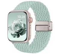 Cinturini Compatibile con Cinturino Apple Watch 49mm 46mm 45mm 44mm 42mm 41mm 40mm 38mm, Magnetico in Nylon Solo Loop Straps per iWatch 10 9 8 7 6 5 4 3 2 1 SE Ultra, Cinturino Intrecciato Elastico