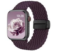 Cinturini Compatibile con Cinturino Apple Watch 49mm 46mm 45mm 44mm 42mm 41mm 40mm 38mm, Magnetico in Nylon Solo Loop Straps per iWatch 10 9 8 7 6 5 4 3 2 1 SE Ultra, Cinturino Intrecciato Elastico