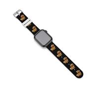 Cinturini di ricambio in silicone per orologio con motivo bassotto in hot dog e senape, compatibili con Apple Watch, 42mm/44mm, Acciaio inossidabile, Ametista