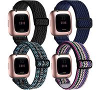 Cinturini elastici regolabili per Fitbit Versa, cinturino sportivo traspirante in nylon elastico, passante morbido per Versa2/Lite/SE, materiale