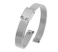 Cinturini for Orologi da Donna da 6 mm, 8 mm, 10 mm e 12 mm, Bracciale in Acciaio Inossidabile, Cinturino Universale in Metallo di Piccole Dimensioni(Silver B,6mm)