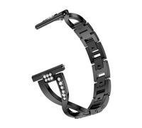 Cinturini In Acciaio Inossidabile Adatti For Garmin Vivoactive 3, For Samsung Gear S2 3/Active 2, For Amazfit GTS Mini, 2e(Black)