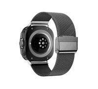 Cinturini in acciaio inossidabile Milanese for Samsung Watch7 Ultra 47MM, cinturino in metallo for GALAXY ULTRA, Band con estremità curva NO Gaps(Black)