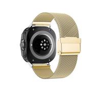Cinturini in acciaio inossidabile Milanese for Samsung Watch7 Ultra 47MM, cinturino in metallo for GALAXY ULTRA, Band con estremità curva NO Gaps(Golden)
