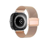 Cinturini in acciaio inossidabile Milanese for Samsung Watch7 Ultra 47MM, cinturino in metallo for GALAXY ULTRA, Band con estremità curva NO Gaps(Rose gold)