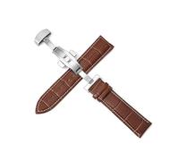 Cinturini in pelle per orologi da 12 mm a 24 mm Accessori per orologi da uomo con chiusura a farfalla automatica a doppia pressione,15mm